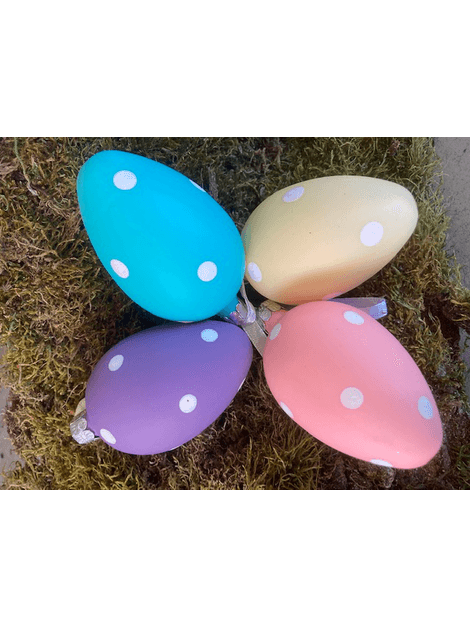 Vajce sklenené s veľkými bodkami 4 druhy