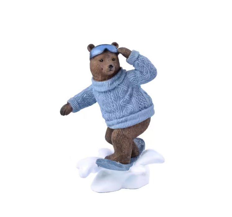 Medveď na snowboarde