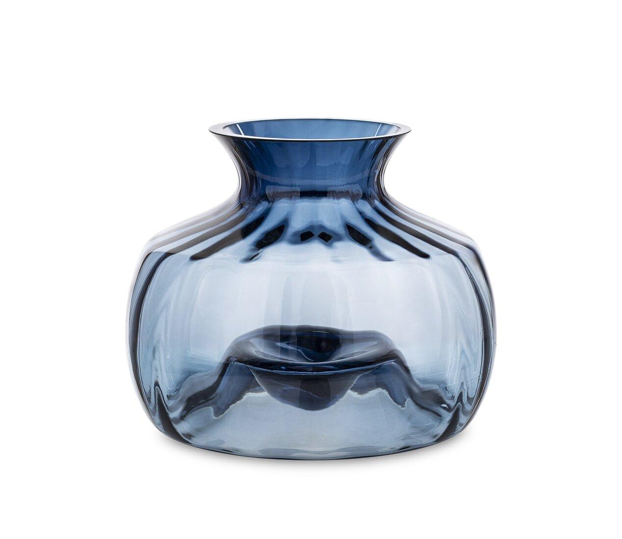 Váza sklenená modrá